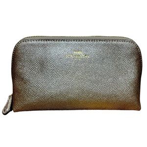 Authentic Coach Cosmetic/ Makeup Case (Gold)
